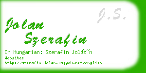 jolan szerafin business card